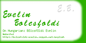 evelin bolcsfoldi business card