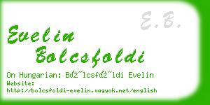 evelin bolcsfoldi business card